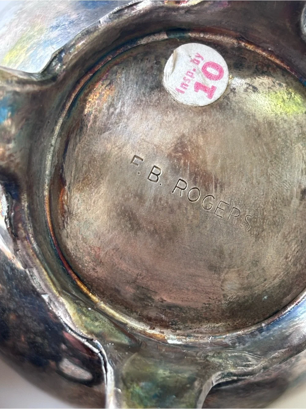 Vintage F.B. Rogers Silver Co. three-piece -Plated Sugar and Creamer Set
